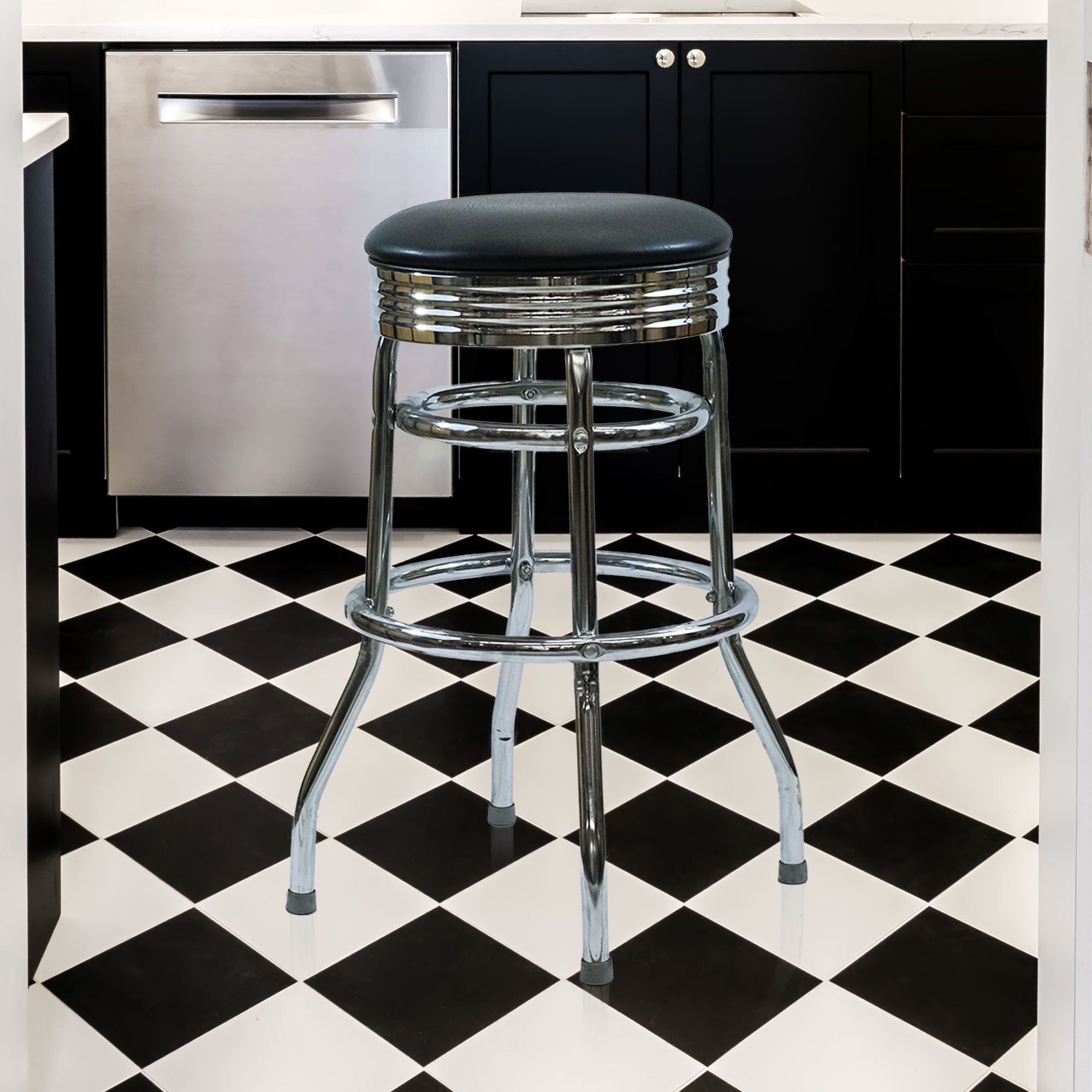 Classic 50's Diner Swivel Bar Stools