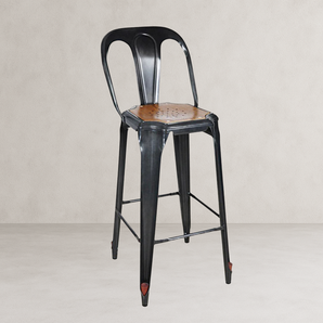 2 x Marais Bar Stool with High Back