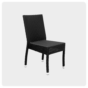 Lyon Black Patio Dining Chair