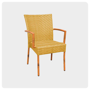 Lyon Tan Patio Dining Armchair