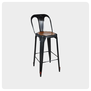2 x Marais Bar Stool with High Back