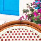 Paris Cafe Patio Dining Chair #color_cream/burgundy