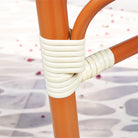 Paris Cafe Patio Dining Chair #color_cream/burgundy