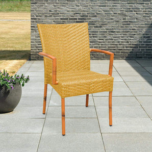 Lyon Tan Patio Dining Armchair